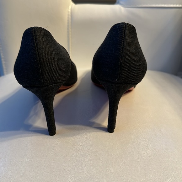 CHRISTIAN LOUBOUTIN Simple Pump 70 Grey Textile Denim Shoes Heels 39.5 👠 - Picture 3 of 12